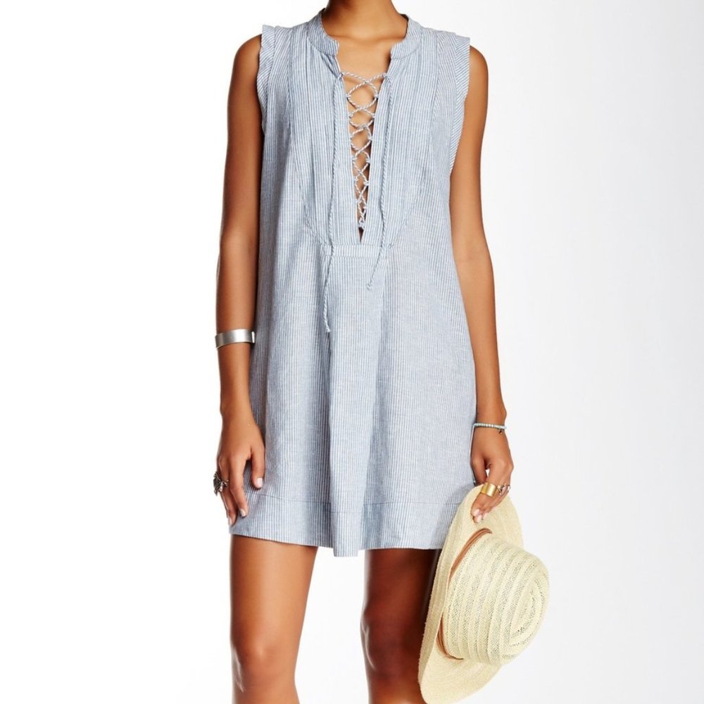 Free People Lace Up Mini Dress